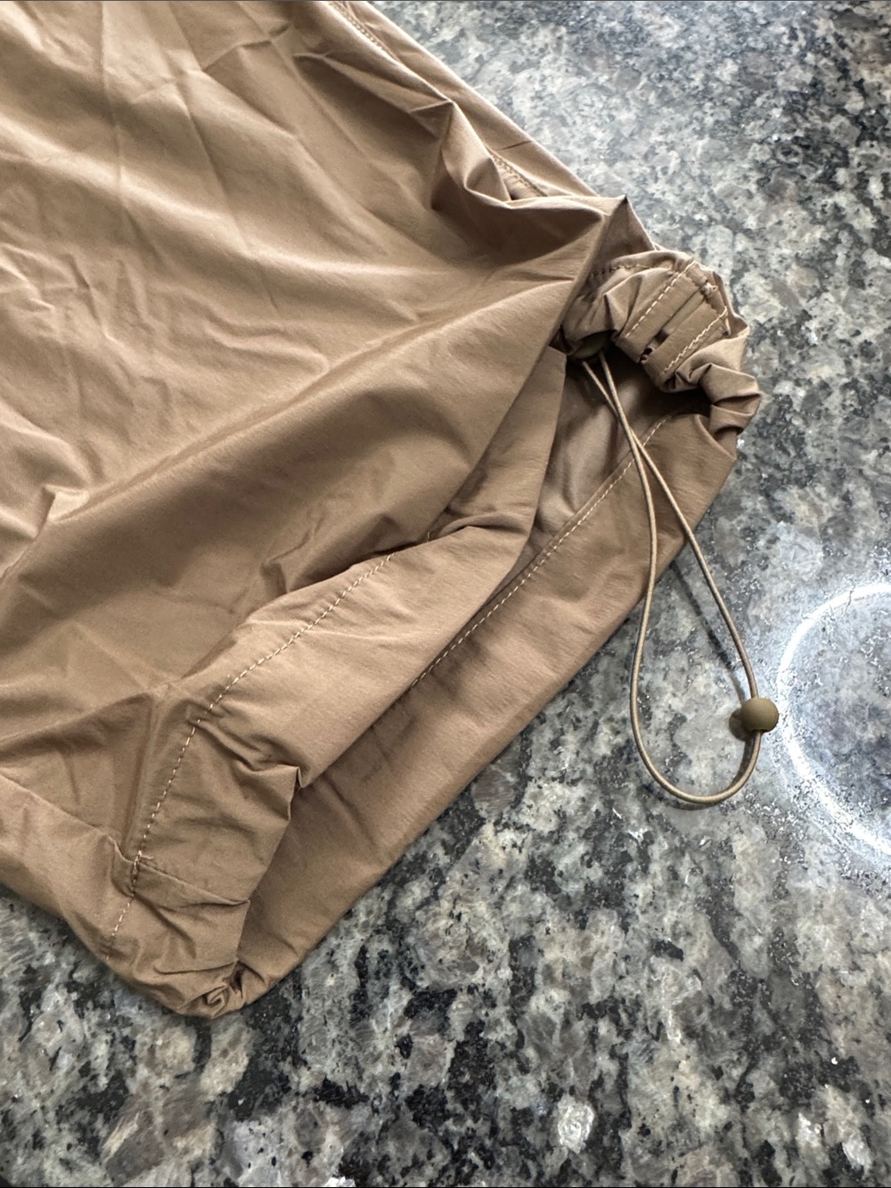 Athleta rise pantalon pants Brown nylon Lightweight Pull-On Track Pants NWT L - Picture 10 of 12